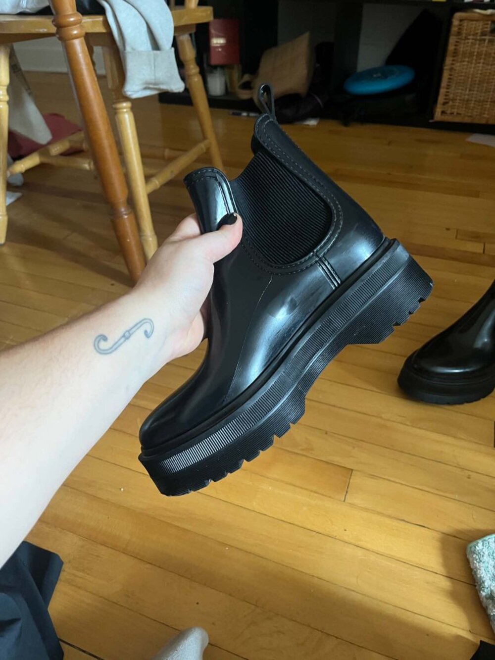 Lemon Jelly Platform Rain Booties - Picture 2 of 2